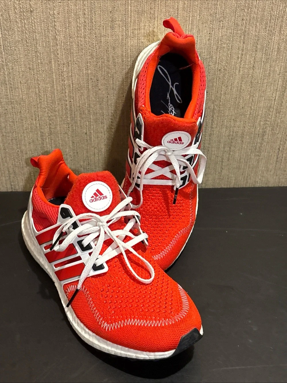 Adidas Men’s UltraBoost Lindsey Horan Red White Sz 11 Sneaker Shoes